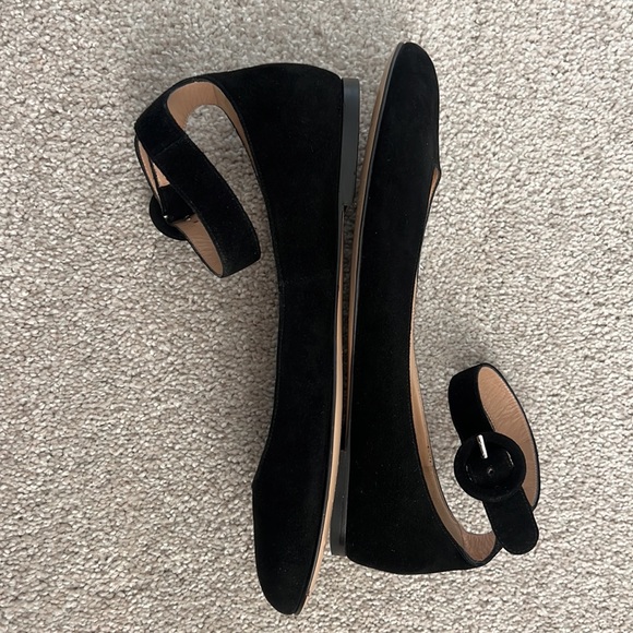 Gianvito Rossi Suede Ballet Flats with ankle strap - Picture 3 of 4